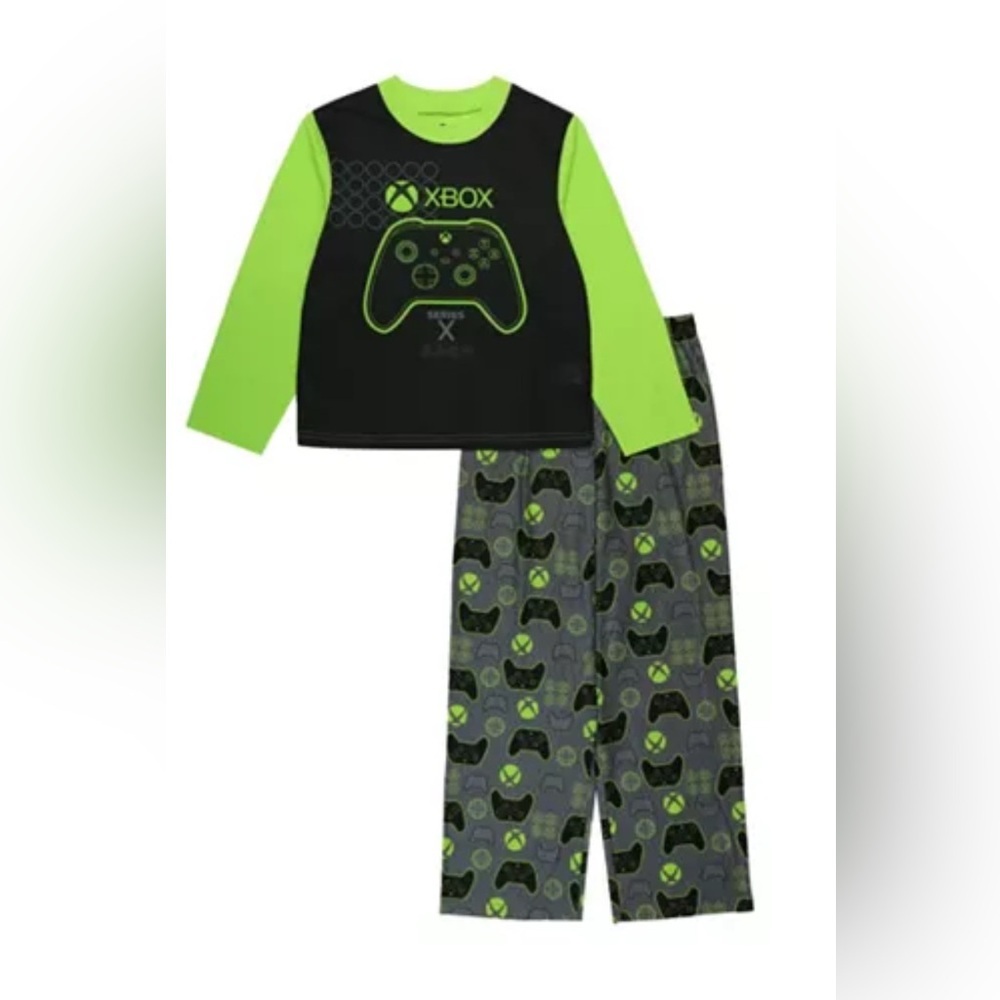ХВОХ Big Boys Pull Over Head T-shirt and Pants Pajamas 2 Piece Set Size 4